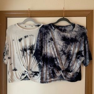 Two Front Twist Crop Tee’s